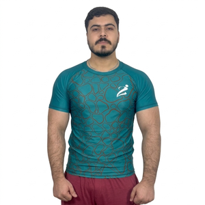 Rashguards personnalisés pour hommes, haute qualité, BJJ MMA, protection solaire, séchage rapide, surf, natation. - Product Image 4