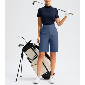 Pantalones cortos de golf elegantes para hombre, tela elástica, transpirables, cómodos, para deportes al aire libre, pantalones cortos informales de verano para hombres y mujeres - Product Image 6