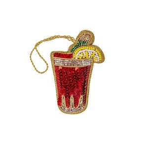 Cocktail Glass Beaded Keychain Handmade Drink <b>Charm</b> Party Gift Aesthetic Accessory - Product Image 1