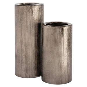 Support de bougie moderne en métal avec base texturée, 35 cm de haut, résistant à la chaleur, décoration d'intérieur - Product Image 4