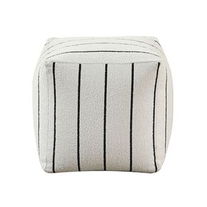 Pouf Moderno Quadrato Bianco in Tessuto Jacquard Antiscivolo, 1 Pezzo, Sedia a Sacco, Pouf Ottoman Antiscivolo - Product Image 3