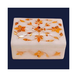 Caja de incrustaciones de mármol de producto de calidad superior de diseño de alta calidad con uso de Material de nácar para almacenamiento de joyas artículo de regalo - Product Image 3