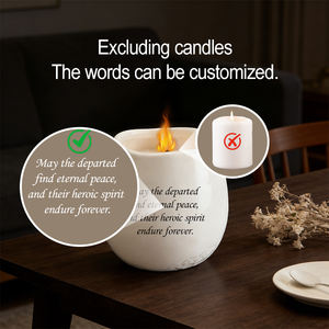 เทียนหอมเซรามิกทำมือสีขาวทรงเสา ขนาด 7*9 ซม. กลิ่นหอมผ่อนคลาย หรูหรา ของตกแต่งบ้าน ของขวัญ - Product Image 5