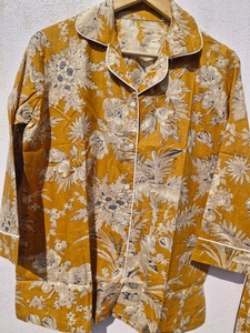 Conjunto de Pijama de Algodón para Mujer, Estampado Floral, Suave y Transpirable, Dos Piezas, Ropa de Dormir con Botones, Ropa para Estar en Casa - Product Image 6