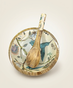 Tazón de Ensalada de Madera de Diseño Personalizado de Lujo con Cuchara para Servir, Acabado Esmaltado, Apto para Alimentos, Vajilla para Mesa, Precio al por Mayor B2B - Product Image 5
