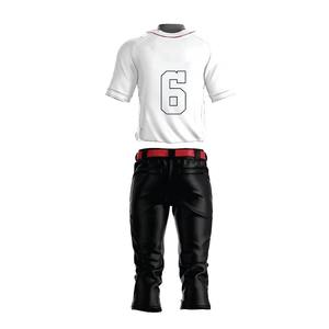 Ensemble de maillots de baseball respirants personnalisés pour hommes, manches courtes, bleu clair, marine, blanc, pantalon, impression sublimée, coupe classique, vente en gros - Product Image 4