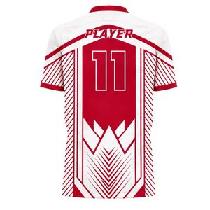 Conjunto de Uniforme de Fútbol Personalizado Rojo y Blanco, Uniforme de Fútbol Profesional, Ropa Deportiva Transpirable para Equipos, Alibaba.com - Product Image 2