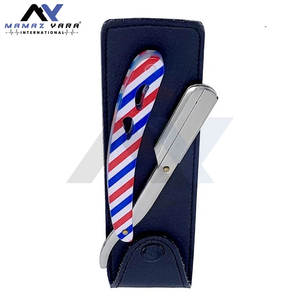 Navajas de Barbero con Diseño Personalizado, Múltiples Diseños de Mango, Navajas con Estampado de Bandera de EE. UU. y Dólar - Product Image 3