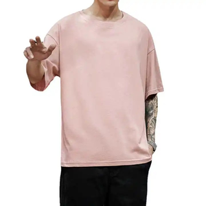 Camiseta de Alta Calidad para Hombre, de Lujo, 100% Algodón Grueso, Talla Grande, Cuello Redondo, Estilo Holgado, en Venta - Product Image 1