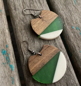 Pendientes de Resina Hechos a Mano, Impermeables, Diseño Personalizado, Estilo Ángel, Patrón 3D, Forma Redonda, Joyería al por Mayor - Product Image 4