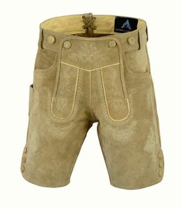 Veste décontractée pour homme en polyester peigné couleur brun clair, style bavarois Oktoberfest, coupe confortable, imperméable à l'avant, écologique - Product Image 1