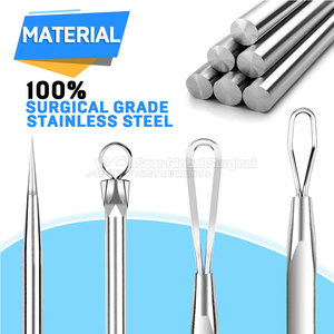 Extractor de Comedones de Acero Inoxidable Ligero de Primera Calidad, Diseño de Precisión para Uso Facial, Rendimiento Confiable, Tratamiento del Acné - Product Image 6