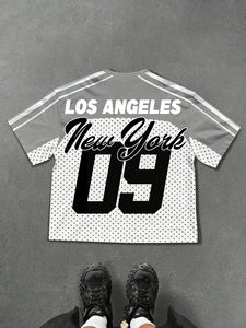 Camisetas de Algodón Grueso de Alta Calidad para Hombre, Personalizadas con Estampado, al por Mayor, Cuello Redondo, Tallas Grandes, OEM, Camisetas Holgadas para Hombre - Product Image 2