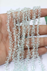 Cuentas facetadas de topacio azul cielo en forma de gota de 3*5-4*6mm, hilo de 8 pulgadas, cuentas facetadas en forma de gota para la fabricación de joyería. - Product Image 6