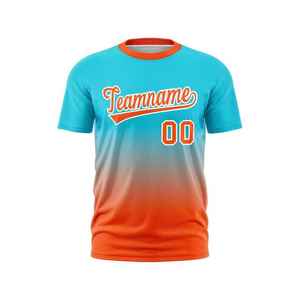 Camiseta de Fútbol Personalizada con Cuello Redondo, Manga Corta, Secado Rápido, Logotipo Personalizado, Ropa Deportiva Retro - Product Image 1