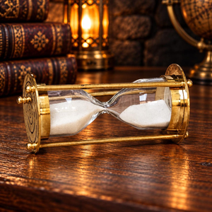Reloj de Arena Vintage de Latón, Temporizador de Arena de Un Minuto, Estilo Antiguo, Decoración de Escritorio en Miniatura, Reloj de Arena Decorativo de Tres Puntos y Cinco Pulgadas - Product Image 5