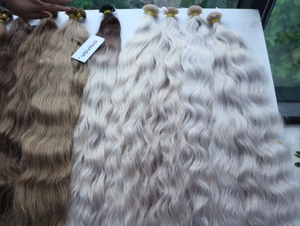 Cheveux à pointe de kératine pré-collée pour donneur unique Toutes les couleurs Super Double Drawn Premium Extensions Usine Prix de gros Vietnam Usine - Product Image 4