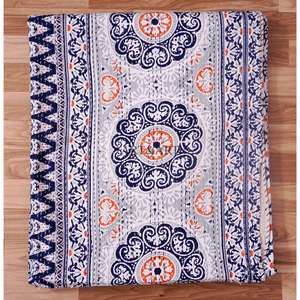 Couvre-lit Kantha indien fait main, 100% coton, imprimé à la main, motif floral, poids du tissu 220g, origine Rajasthan - Product Image 6