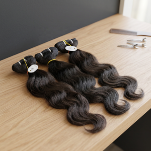 Cabello Humano Virgen Remy 100% Natural Negro Yaki Indio Sin Procesar, Doble Trama a Máquina, Resistente a la Caída, Tejido Micro-Link - Product Image 1