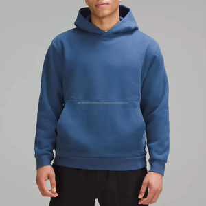 Oem Oversize Hommes Sweat à capuche d'hiver Porter solide Côte Garniture Grande Poche Mode Manches Longues Doux Chaud Coton XXL Pas Cher Pullover Hoodies - Product Image 3