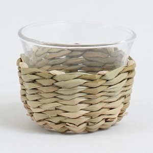 Straw pitcher jug cover cheap cost hand-woven seagrass cup holder natural sea grass <b>mug</b> sleeves - Product Image 3
