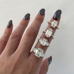 Anillo de Diamante Alargado de 2.22ct, Diamante Cultivado en Laboratorio con Certificado Personalizado, Anillo de Compromiso Solitario de Oro Amarillo de 18K, Fábrica - Product Image 5