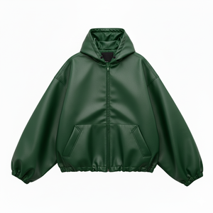 Veste à capuche en cuir véritable pour homme, design classique et tendance, vêtement d'extérieur chaud pour l'hiver, durable, confortable, décontracté, pour la moto et les activités de plein air - Product Image 5