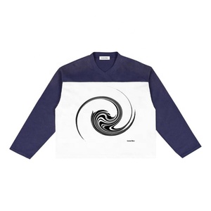 เสื้อยืดแขนยาวผู้ชายคุณภาพสูง สวมใส่สบาย ระบายอากาศได้ดี ราคาขายส่ง พร้อมลายตัวอักษร เสื้อยืดผู้ชาย - Product Image 1