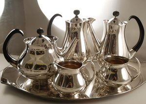 Articles de service haut de gamme, accessoires d'accueil élégants, accessoires de luxe pour boissons, présentation moderne du thé, décor métallique haut de gamme - Product Image 5