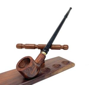 Smoking Cigarette Wooden Cigar <b>Pipe</b> Mirror Finish Polished Wood Resin Stem Fitting <b>Hookah</b> Mouth Tip Hand Craft Cigar - Product Image 1
