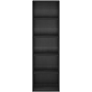 Étagère à 5 cubes en bois avec étagère ouverte 9,4x15,8x52 pouces en MDF Blackwood pour salon, chambre à coucher, bureau à domicile - Product Image 5