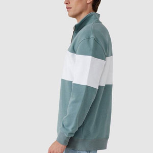 Sweat-shirt à col quart zippé pour homme, tissu confortable, col rond uni, coupe régulière, décontracté, hiver, French Terry, 100% polyester Econex - Product Image 3