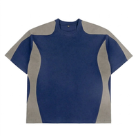 Custom oversized paneel T-shirt 100% katoen O-hals klassieke regular mouw patroon zwart grijs ademend sneldrogend heren