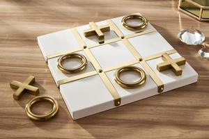 Tablero de Tic Tac Toe de Mármol de Lujo, Elegante Juego de Estrategia de Piedra para Decoración del Hogar y Exhibición en Mesa - Product Image 4