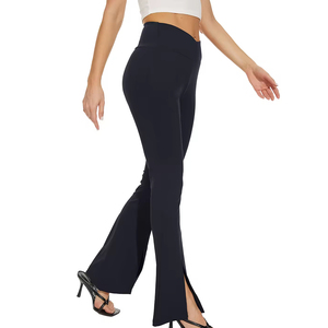 Pantalones acampanados de tela transpirable para mujer, ideales para la temporada de verano y para el confort en climas cálidos, para adultos. - Product Image 2