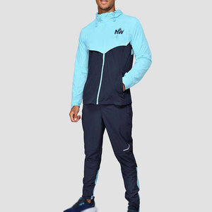 Ensembles coupe-vent souples pour hommes : veste athlétique et bas assorti – Vêtements de performance pour l'extérieur – Service direct usine - Product Image 1