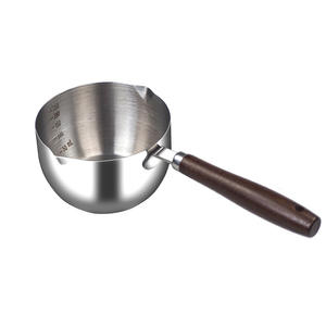 Gran oferta, cacerola de cocina de 11cm, <span class=keywords><strong>sartenes</strong></span> de acero inoxidable de inducción, base, mango, tapa de sartén para salsa, olla para leche - Product Image 4