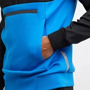 Sudadera deportiva personalizada para hombre, con capucha, informal, con cremallera, para otoño e invierno, venta al por mayor - Product Image 3