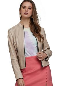 Chaqueta de Cuero Genuino para Mujer, Corte Ajustado, Estilo Motero, Chaqueta de Cuero Personalizada para Mujer, Suave y de Primera Calidad - Product Image 3