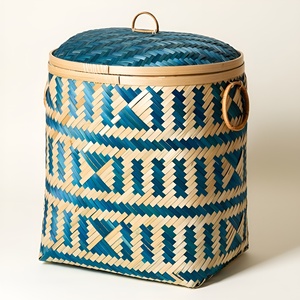 Top Selling Natural Storage Bins for Clothes Handweaving Sustainable Bamboo <b>Laundry</b> Bags and Baskets - Product Image 6