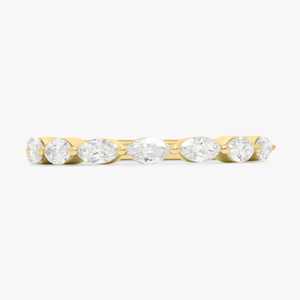 14K 18K <b>Gold</b> Marquise Diamond Stackable <b>Ring</b> Wholesale 8 Multi Gem Band Prong <b>Set</b> CVD HPHT Lab Created Jewelry Factory Supplier - Product Image 1