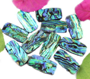 Pierre précieuse en nacre multicolore, forme coussin, 12x30MM, pierre en vrac pour la fabrication de bijoux, vente en gros - Product Image 1