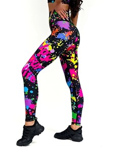 Leggings de sport sans couture taille haute pour femmes, personnalisables en gros, respirants, à sublimation, séchage rapide, pour yoga et fitness - Product Image 4