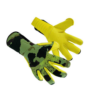Gants de gardien de but de football professionnels en latex personnalisés, design camouflage jaune et vert, gants de gardien de but en caoutchouc - Product Image 6