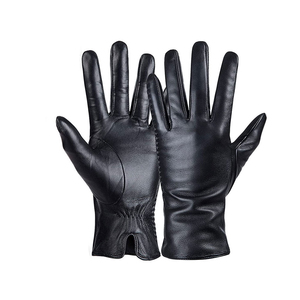 Gants de travail en cuir, texture intégrale, antidérapants, durables, flexibles, avec poignets renforcés, gants de sécurité polyvalents - Product Image 3