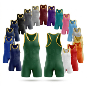 Venta al por Mayor de Singletes de Lucha Lisos, OEM/ODM, Cómodos, Suaves y Flexibles, para Entrenamiento de Artes Marciales y Competencia - Product Image 1