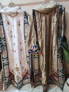 Embroidered Salwar Kameez Pakistani Indian Women Set V Neck Floral <b>Dress</b> with <b>Shawl</b> for Wedding Party Ethnic Kaftan Style - Product Image 6