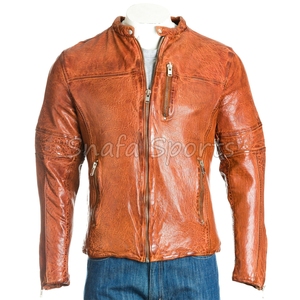 Hot Selling Full Sleeve Online Best Selling Collection Featuring Solid Color Custom Inside <b>Pockets</b> Design Real Leather <b>Jacket</b> - Product Image 2