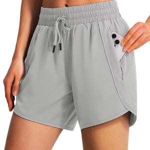 Shorts de sport pour femme Most Wanted, séchage rapide, légers, pour l'entraînement, taille ajustable, poches doubles zippées, confortables, fendus - Product Image 2