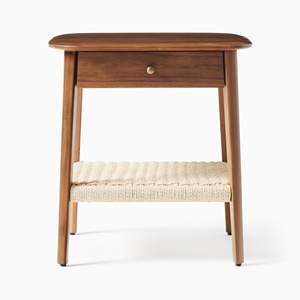 Mesita de Noche de Madera de Teca Sólida de Primera Calidad con Acabado Natural, Muebles de Dormitorio, Fabricante OEM ODM para Exportación - Product Image 2